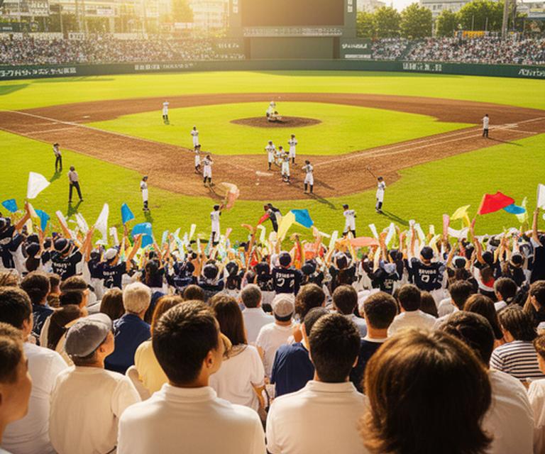 夏の甲子園でアルプス席から選手と応援団を見守る観客