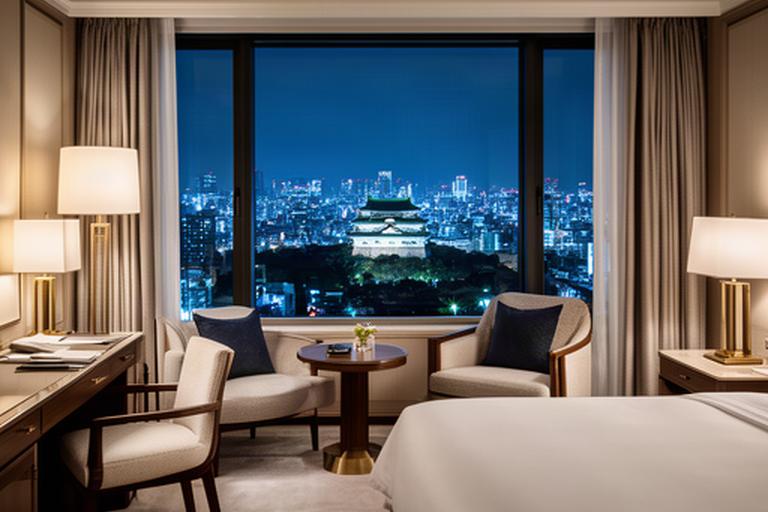 ザ・ペニンシュラ東京の上質なスイートルームと皇居方面の夜景